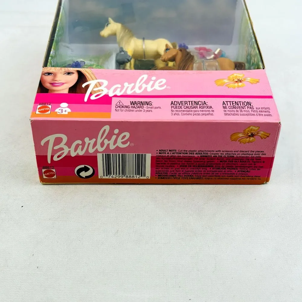 Barbie Mini Show Ponies Set of 3 Mattel 2002 Brown Gray Cream Horses 88812‎ NRFB